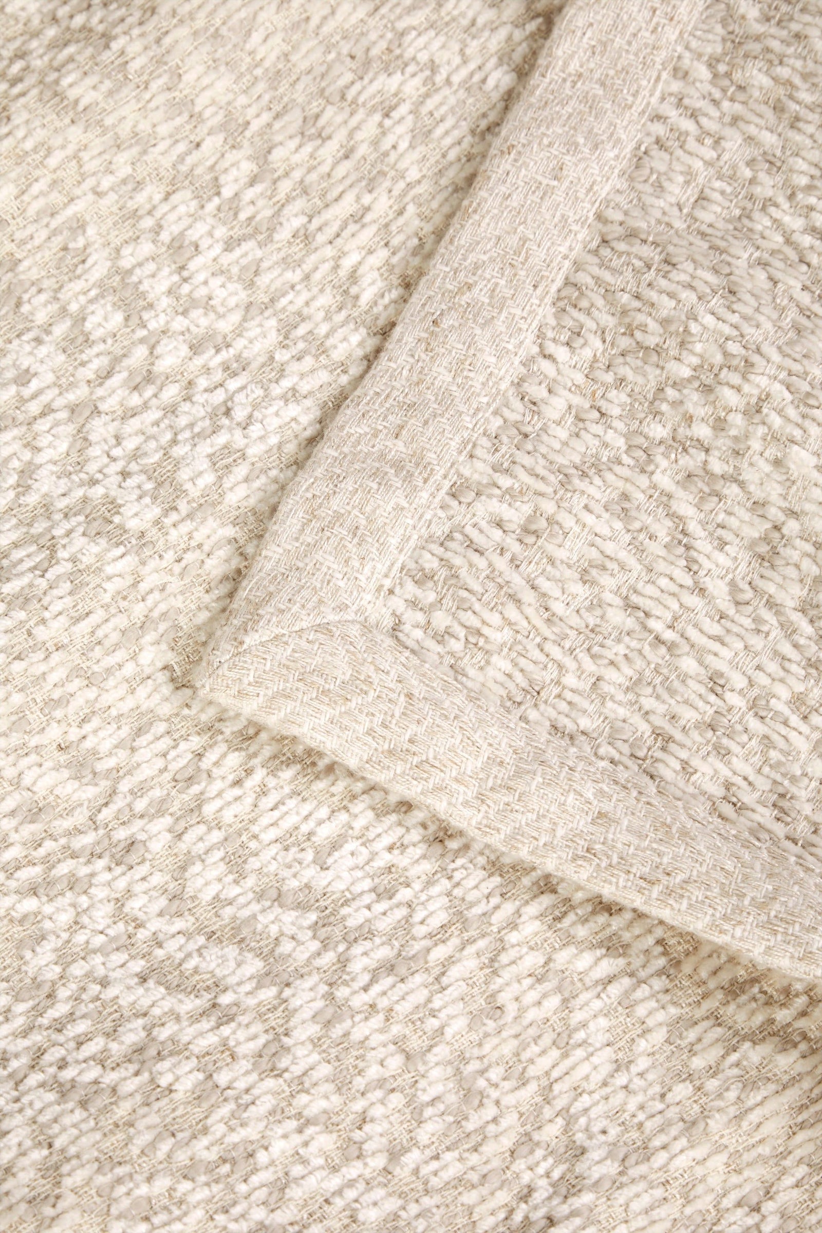 Sawan Jacquard Throw - Pearl White & Grey