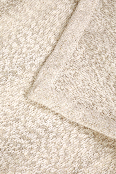 Sawan Jacquard Throw - Pearl White & Grey