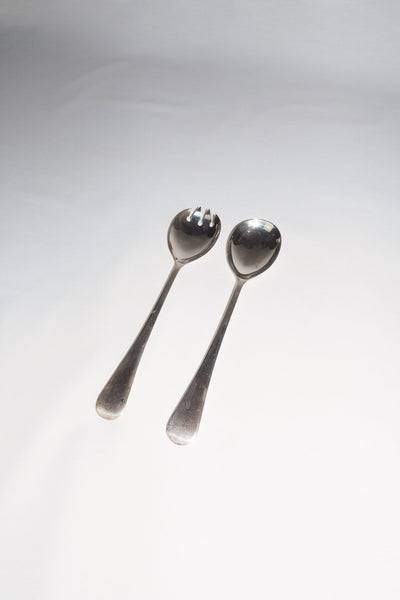 Silver Plate Salad Servers