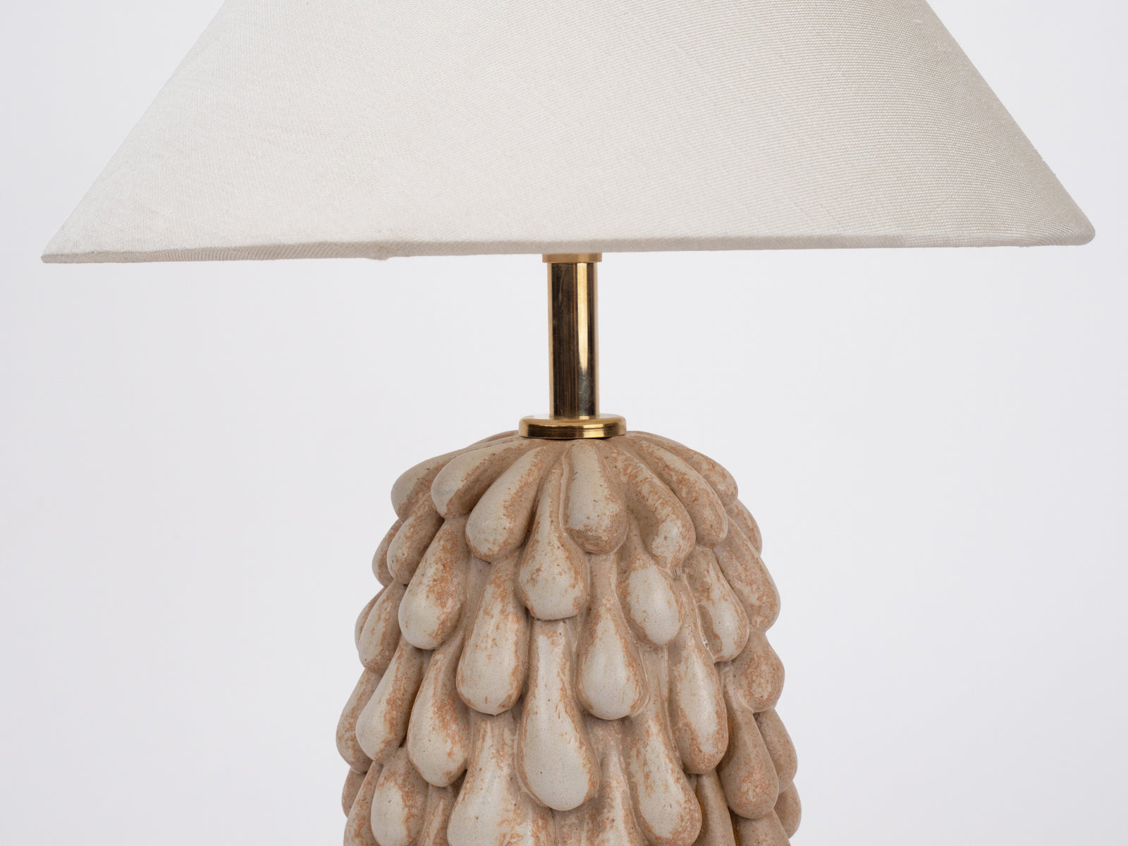 Tall 'Drip' Table Lamp - Satin Cream