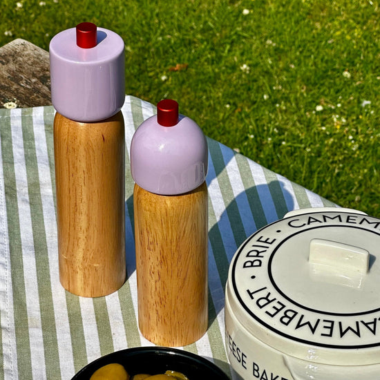 Salt & Pepper Grinder | Lilac & Red