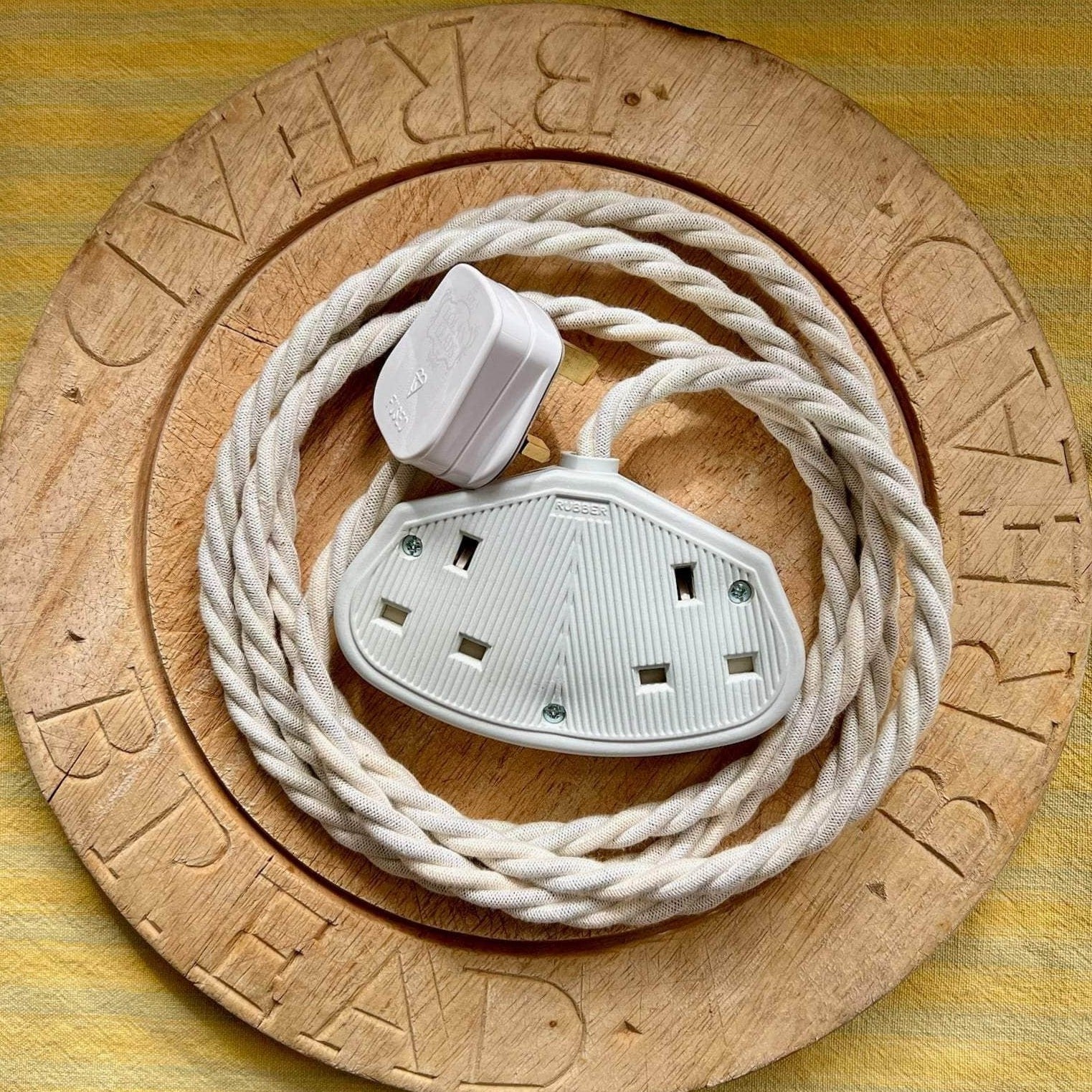 Fabric Extension Cable in Porridge