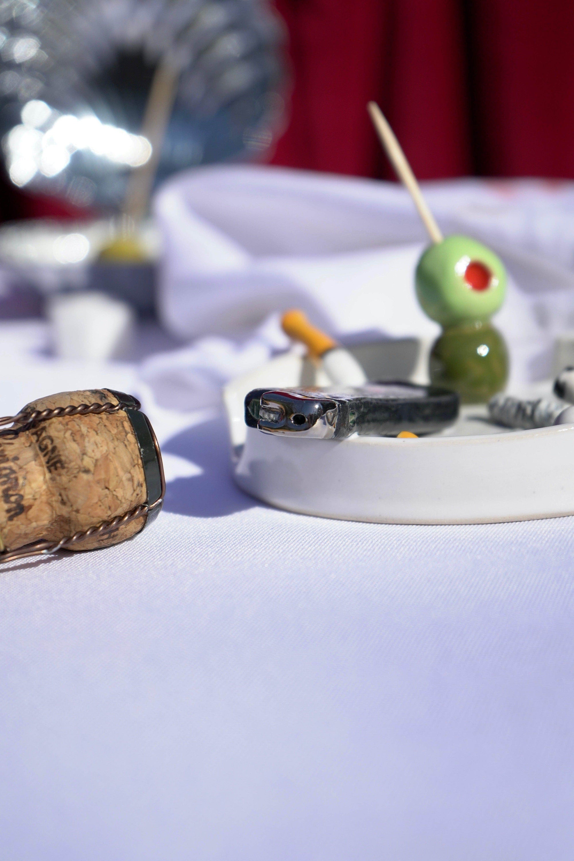 Olive Lighter Ashtray