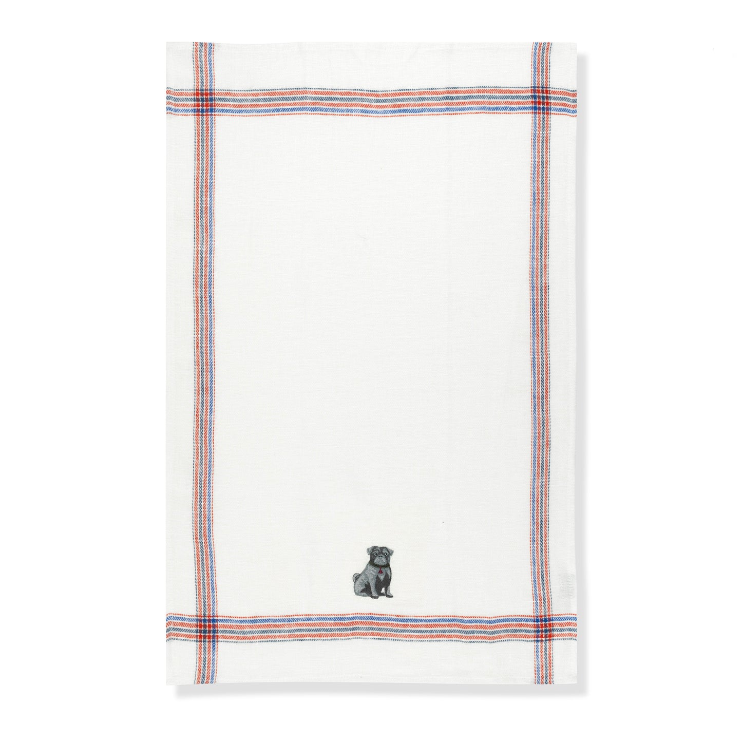 Kitchen Towel with Pug Embroidery