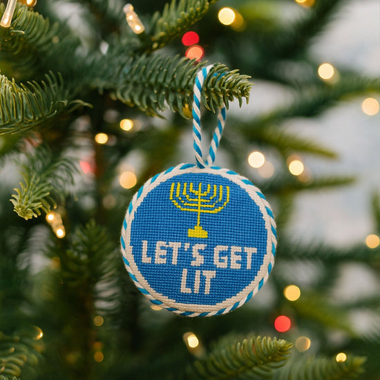 Needlepoint Ornament - Let's Get Lit