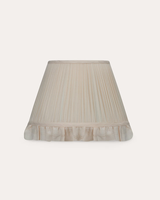 Cream Embroidered Stripe Lampshade
