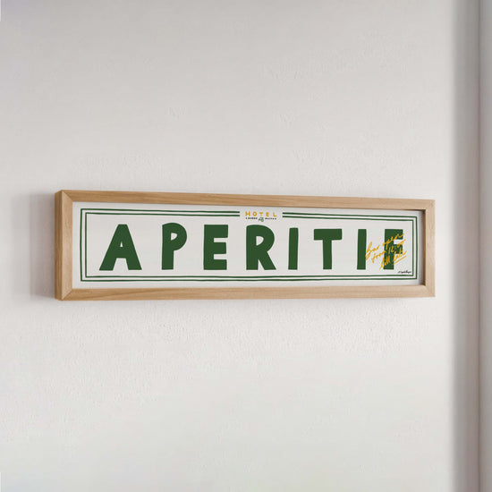 Aperitif Panoramic Framed Print