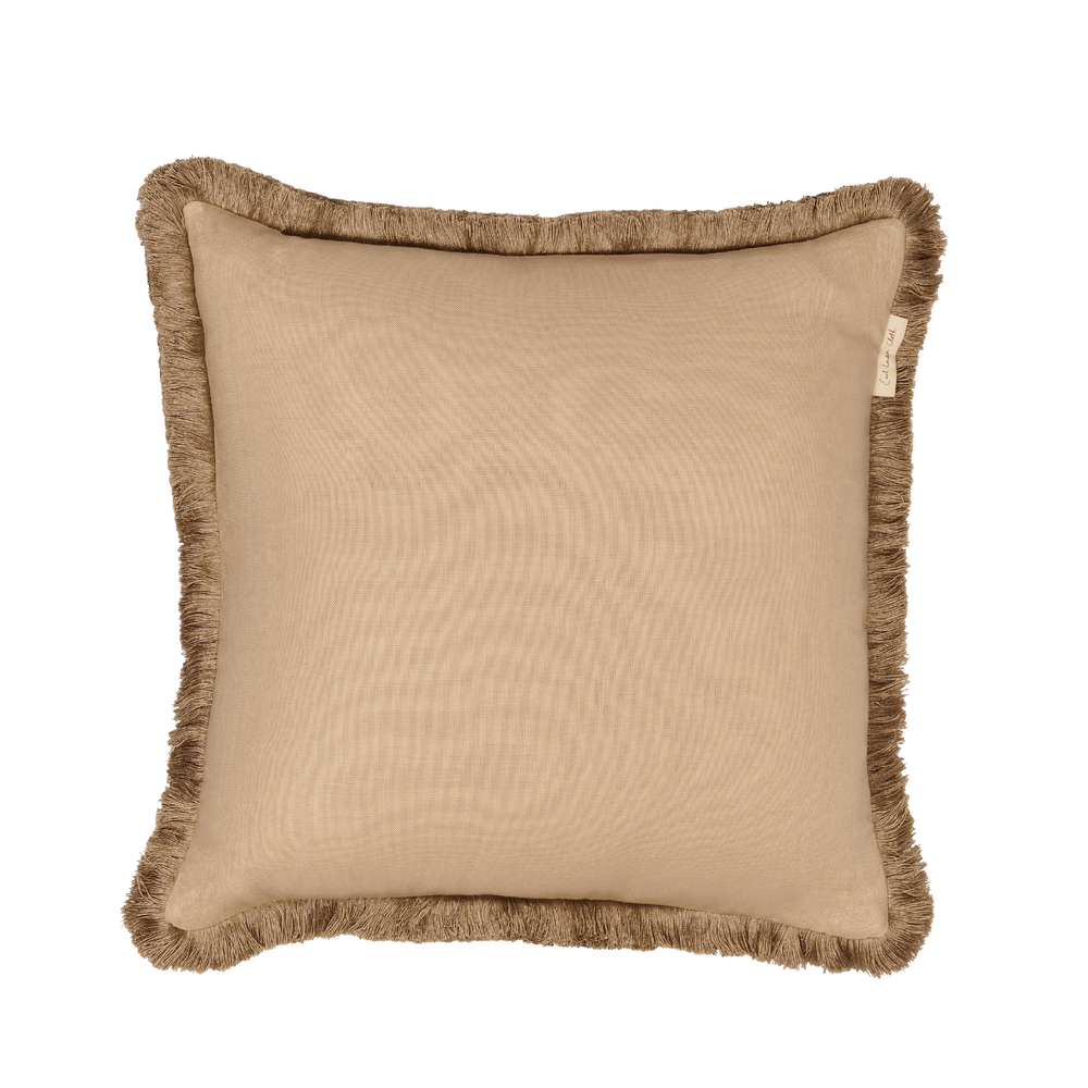 Hanbury Cornsilk - Fringed Cushion - 45 x 45