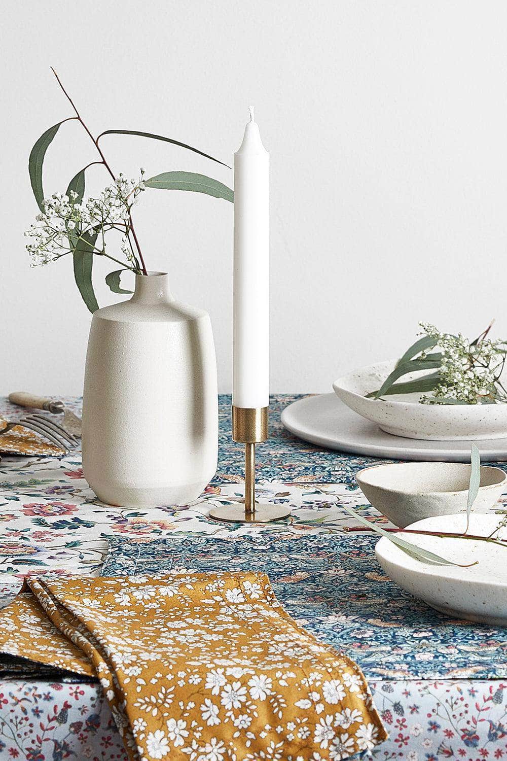 Reversible Stitch Napkin Set Made With Liberty Fabric Strawberry Thief & Capel