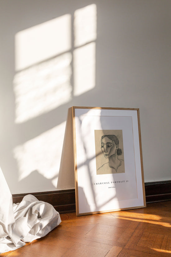 Charcoal Portrait II - Minimalistic Fine Art Print