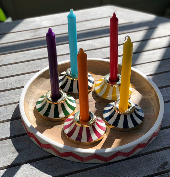 Circus Candleholder | Red | Striped