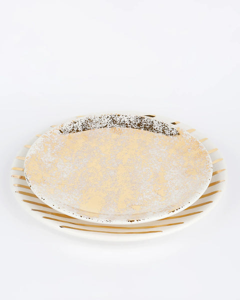 Gold Stripes Plate