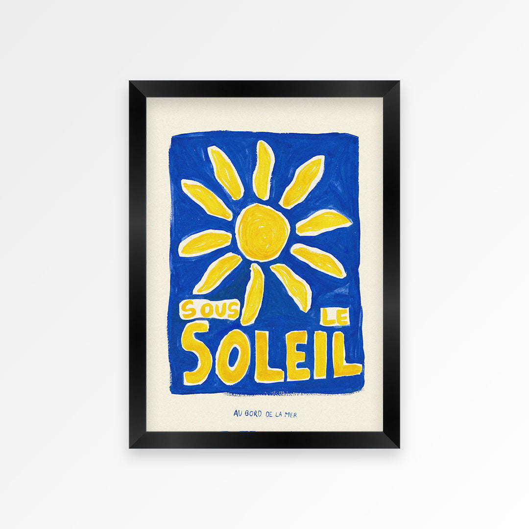 Sous Le Soleil Hand Painted Print