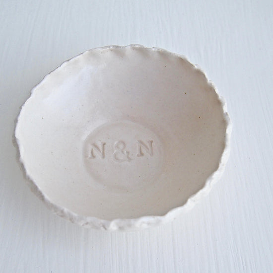 Personalised Pottery Initials / Name Ring Dish