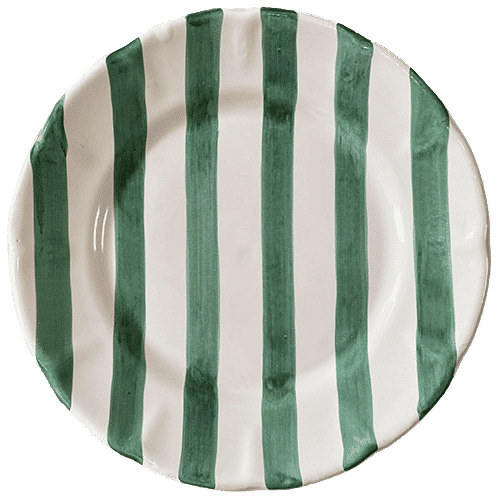 Striped Plate 21 cm Light Green