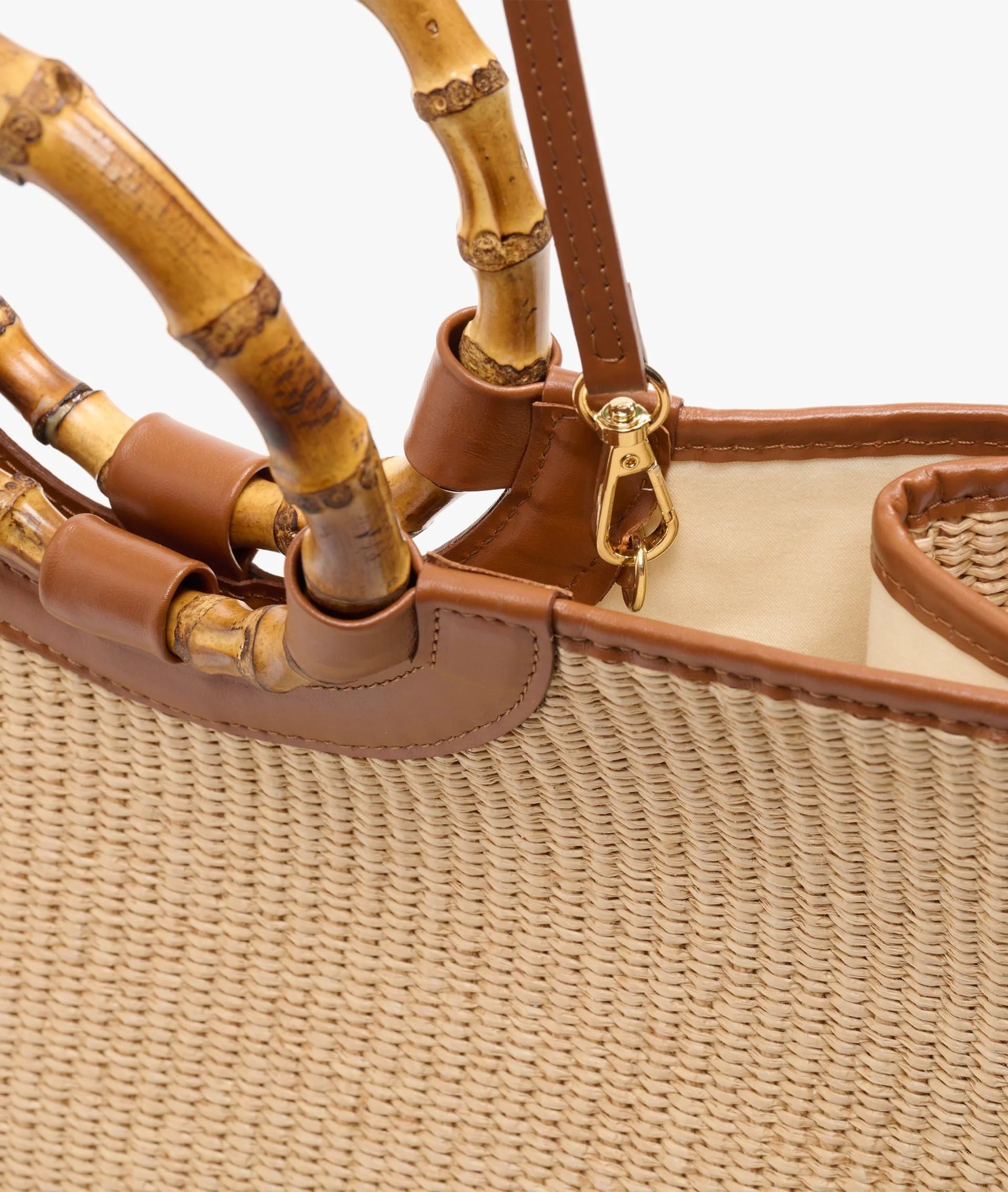 Bamboo Straw Handbag - Large