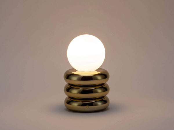 Brass rechargeable table lamp