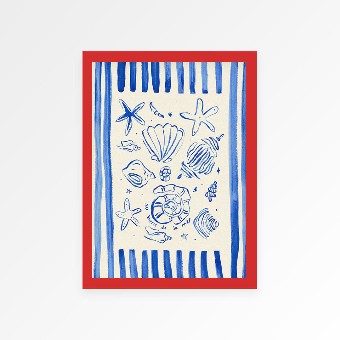 By The Seaside Hand Painted Print