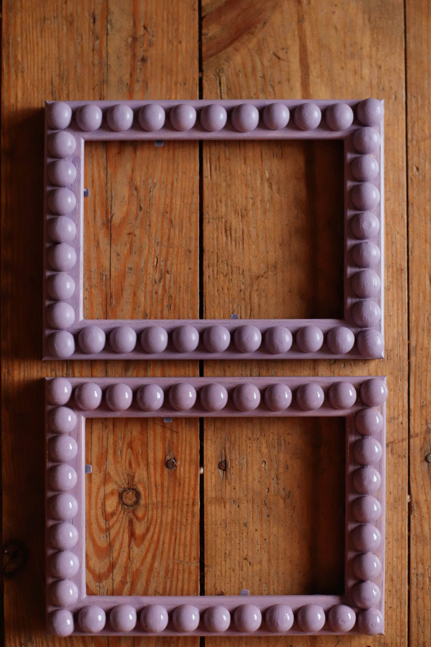 French Lavender Stained Bobbin Frame