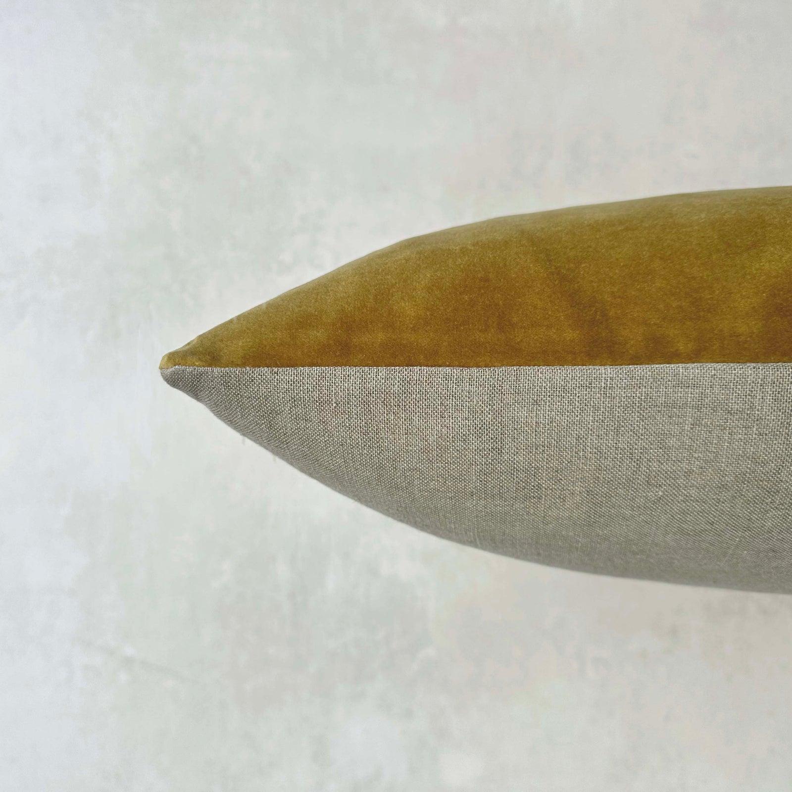 The Velvet And Linen Cushion Dijon