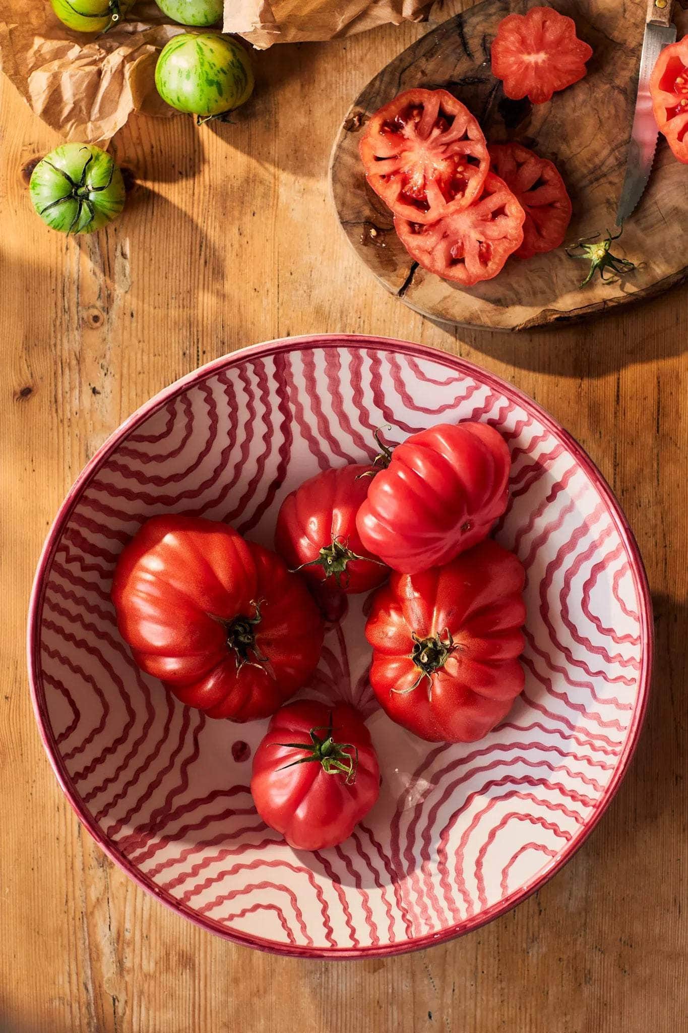 Large Pink Serving Bowl