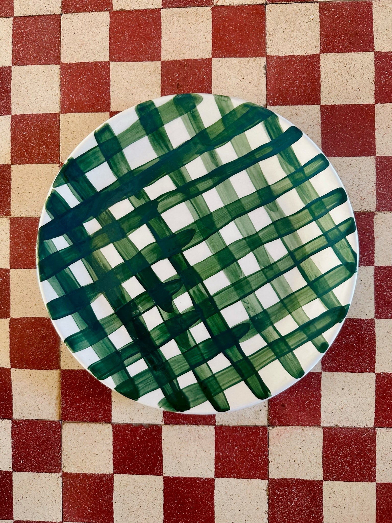 Vichy Green Ceramic Plate