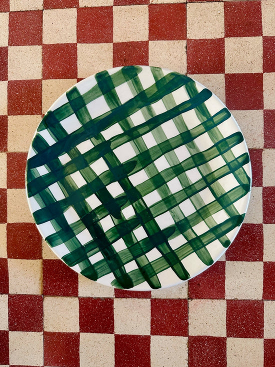 Vichy Green Ceramic Plate