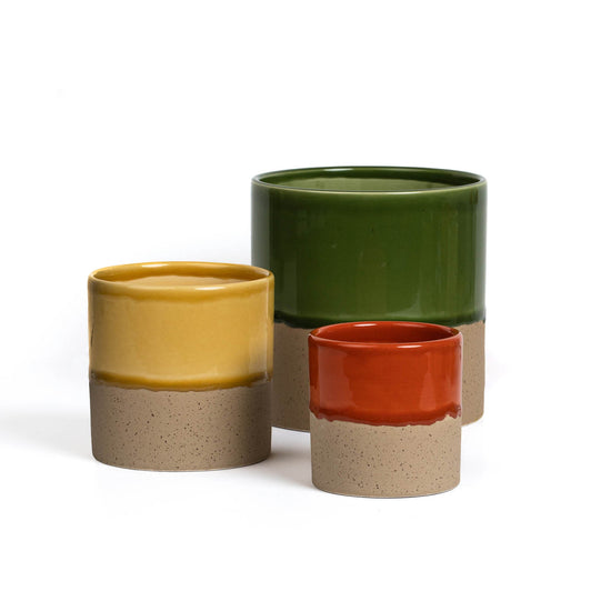 Drip Ceramic Planter Medium - Honey