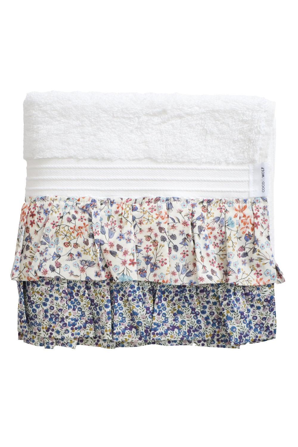 Ruffle Edge Towel made with Liberty Fabric DONNA LEIGH & WILTSHIRE BUD