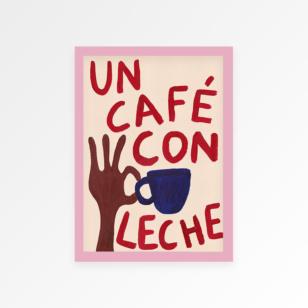 "Café Con Leche" Hand Painted Print