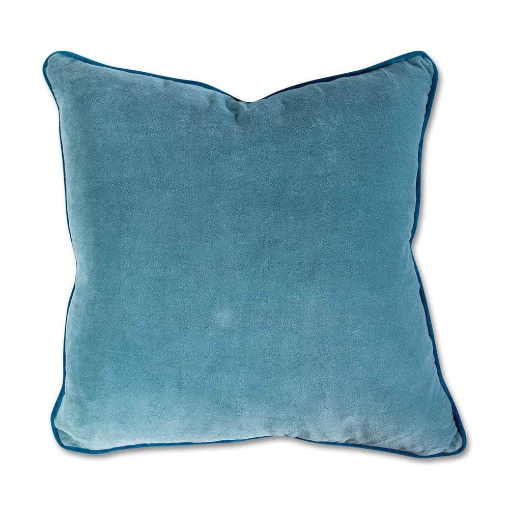 Charliss Velvet Pillow - Aqua + Peacock