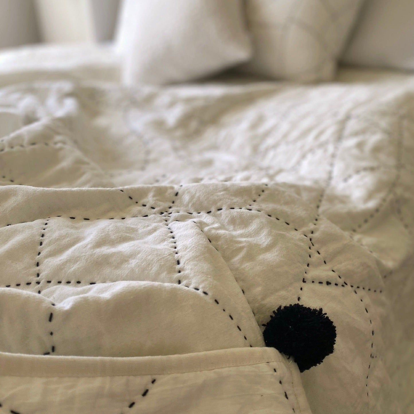 Phoebe Hand Stitched Quilted Throw