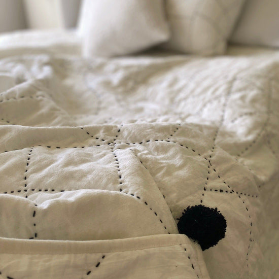 Phoebe Hand Stitched Quilted Throw