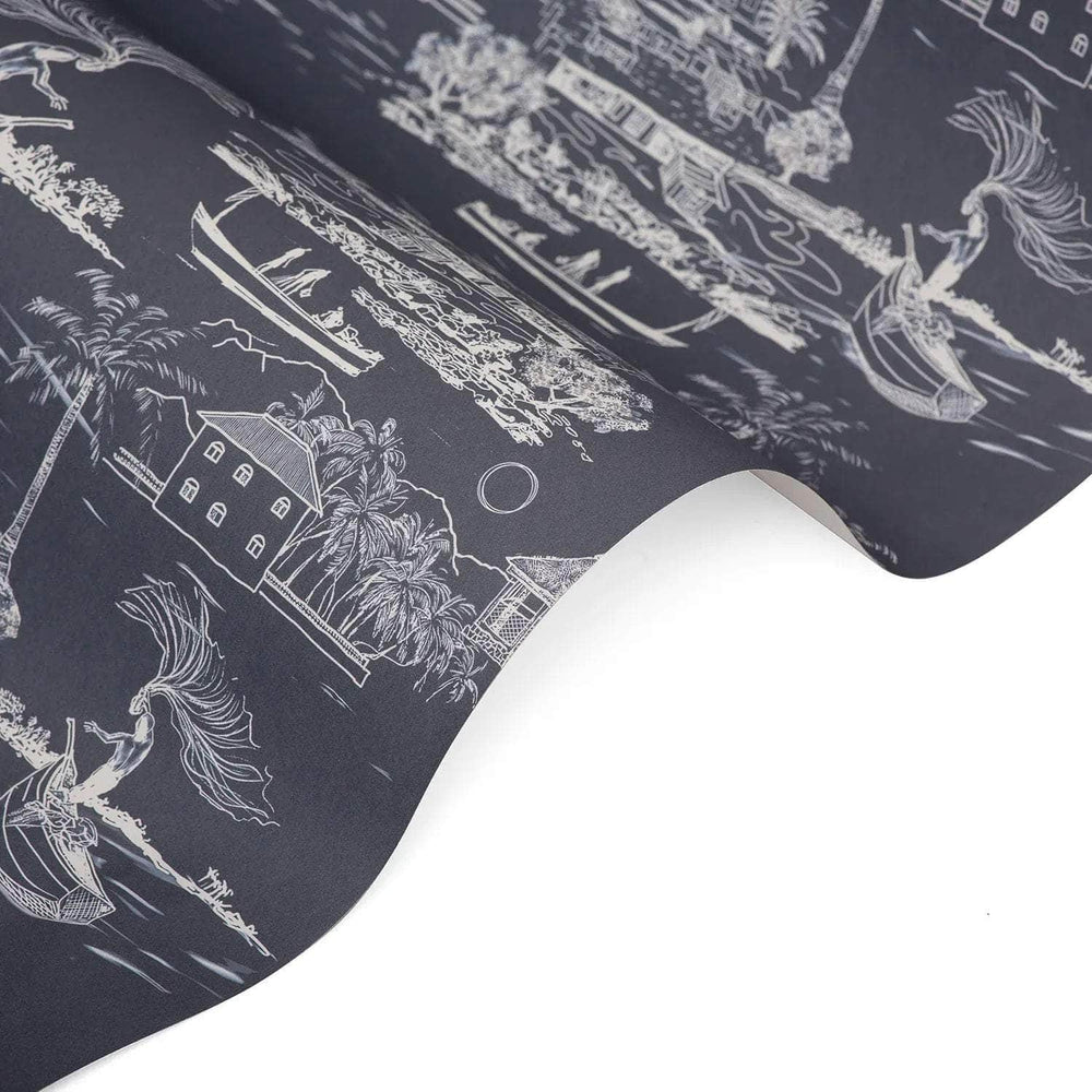 Banana Island Atlantic Grey Wallpaper