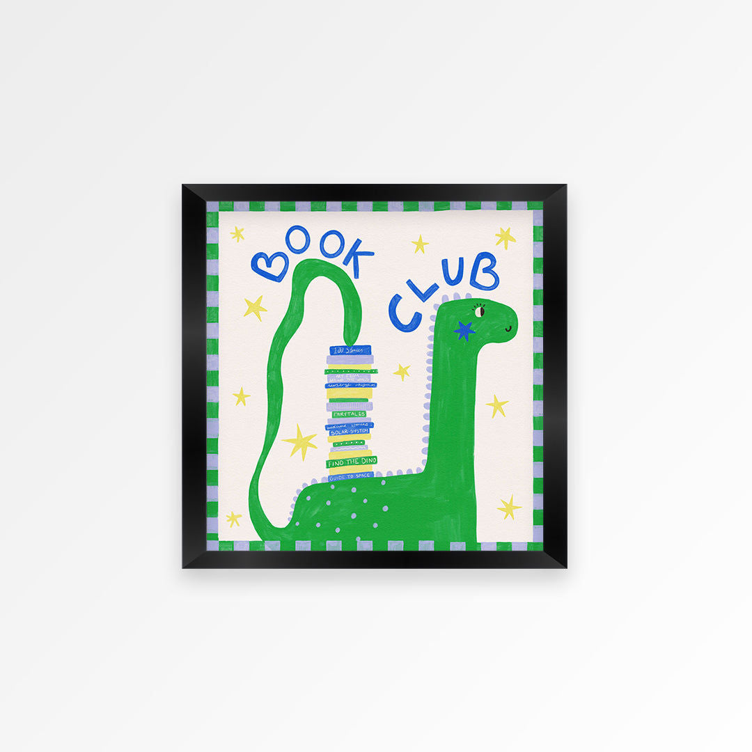 Book Club Dinosaur Kids Print