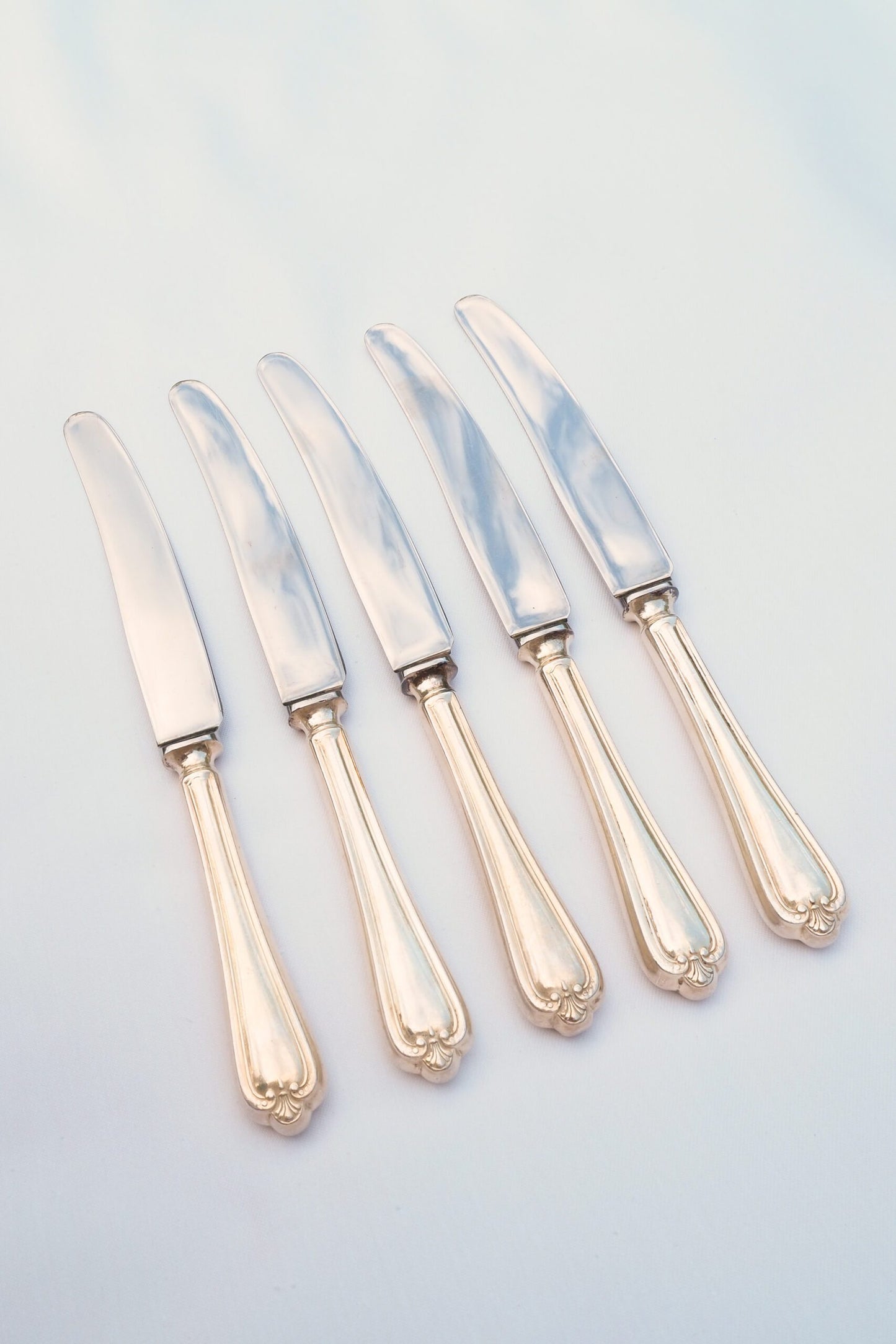 5 Vintage Silver Plate Knives