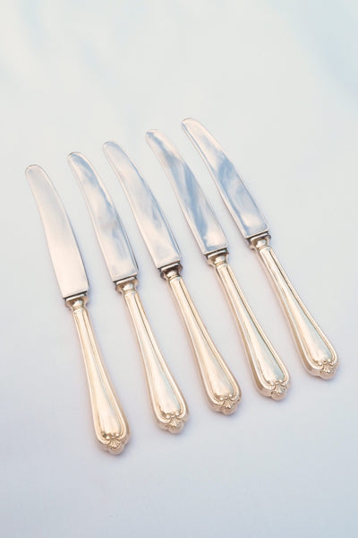 5 Vintage Silver Plate Knives