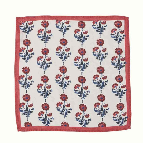 Napkin Dianthus in Indigo Iron