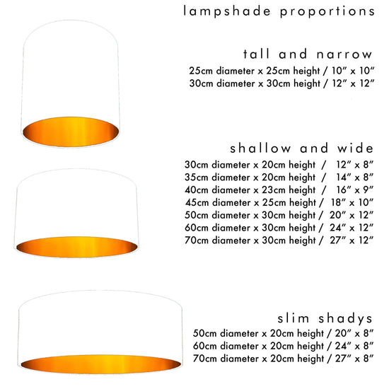 Deep Space Navy Handmade Lampshade with Gold Lining