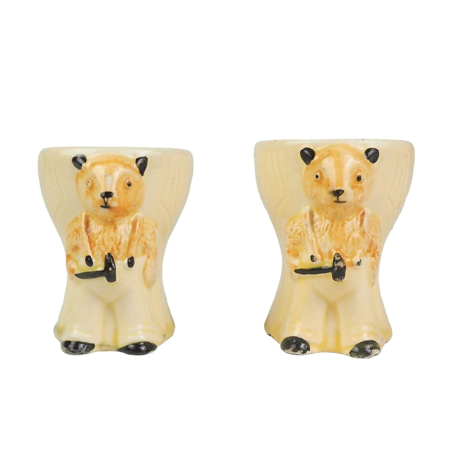 Pair of Vintage Sooty Egg Cups