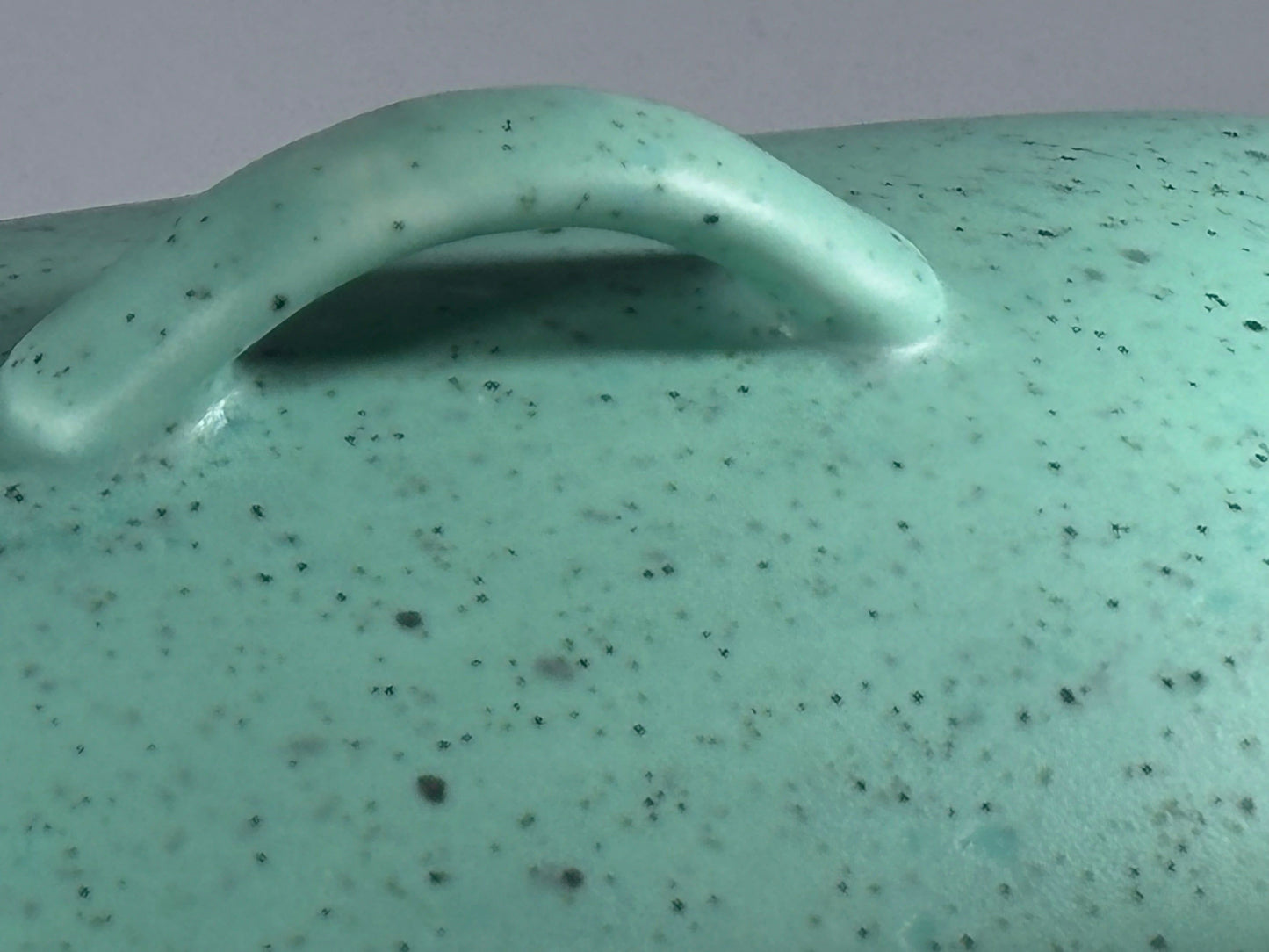 Stoneware Eggshell Green Butter Dish