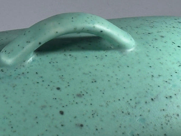 Stoneware Eggshell Green Butter Dish