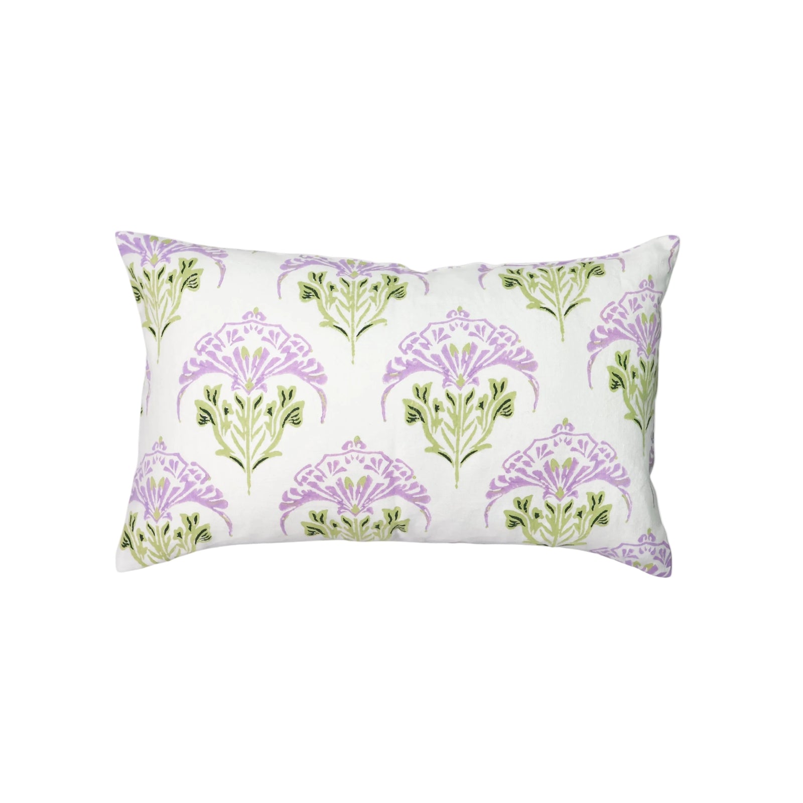 Soma - Lumbar Linen Throw Pillow Cover - Lavender