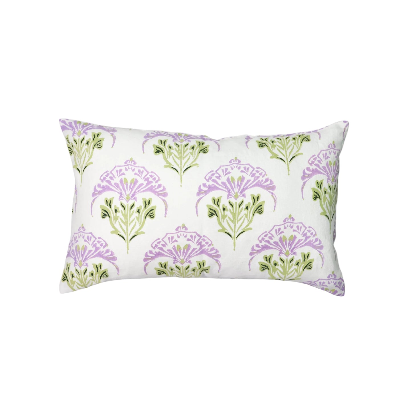 Soma - Lumbar Linen Throw Pillow Cover - Lavender