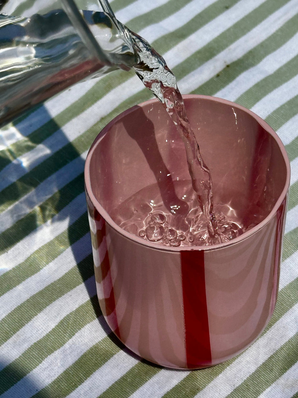 Atina Glassware | Pink & Red