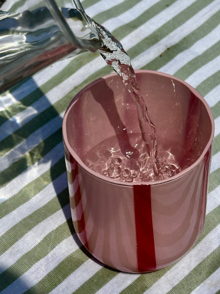Atina Glassware | Pink & Red