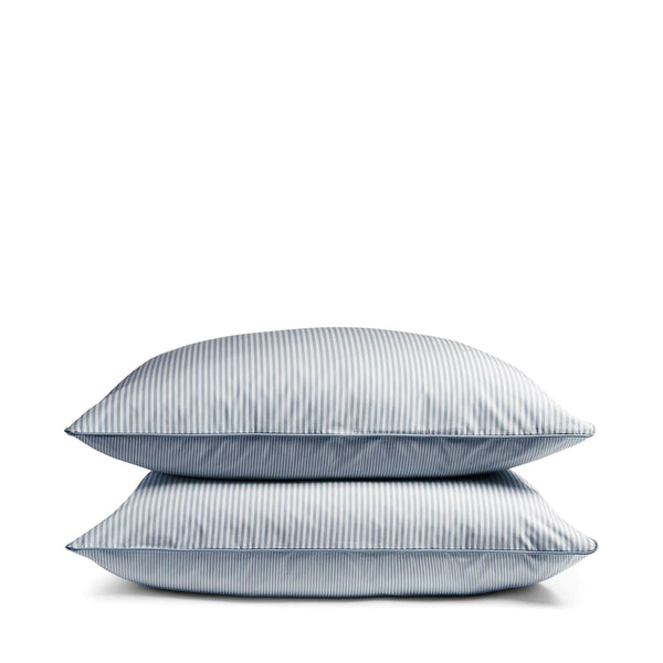 Luxury Organic Blue Striped Pillowcases