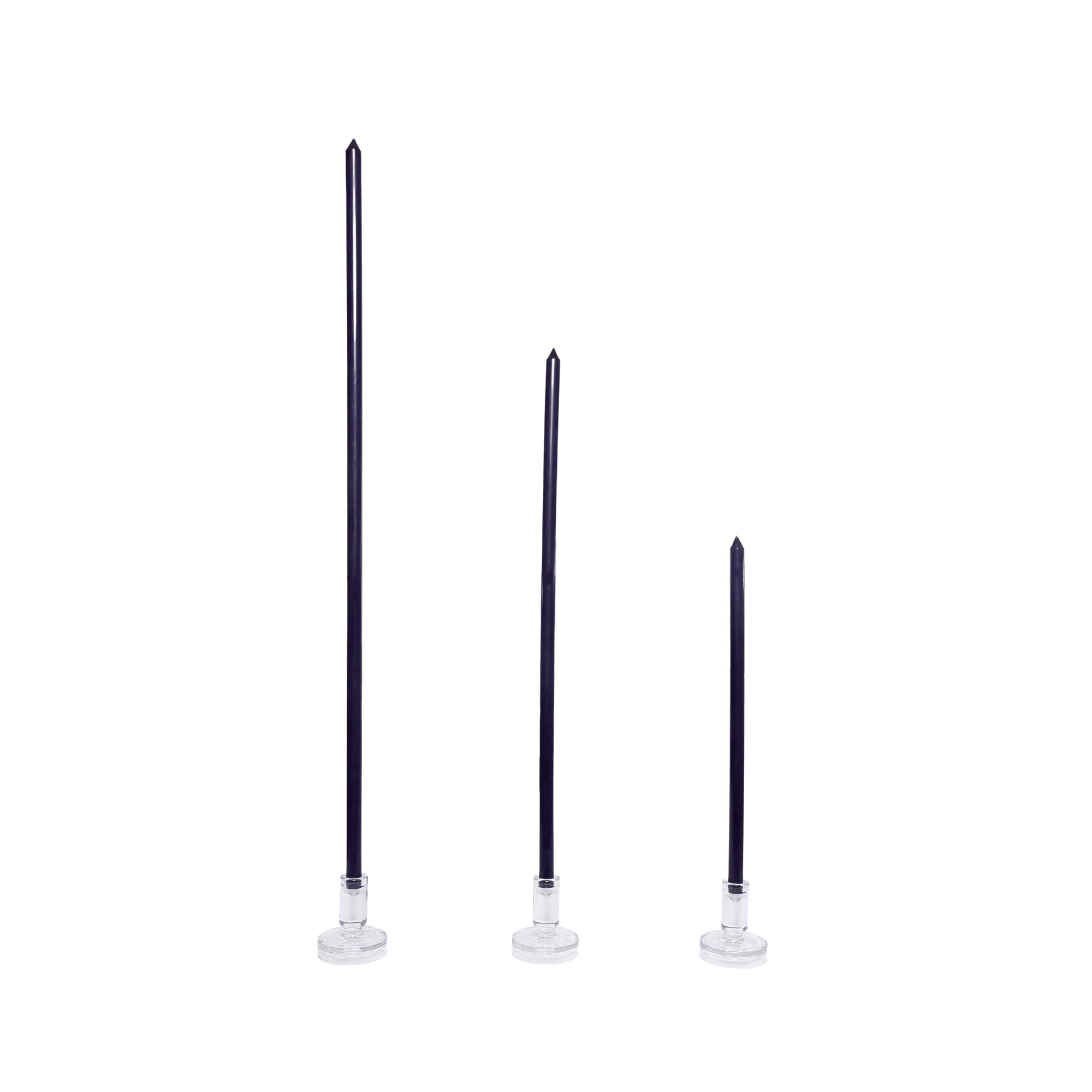 Midnight Tapered METRE Candle Pair