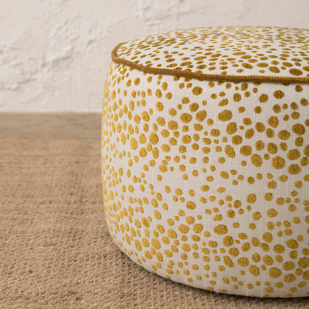Colunga Cruella Ochre Pouf
