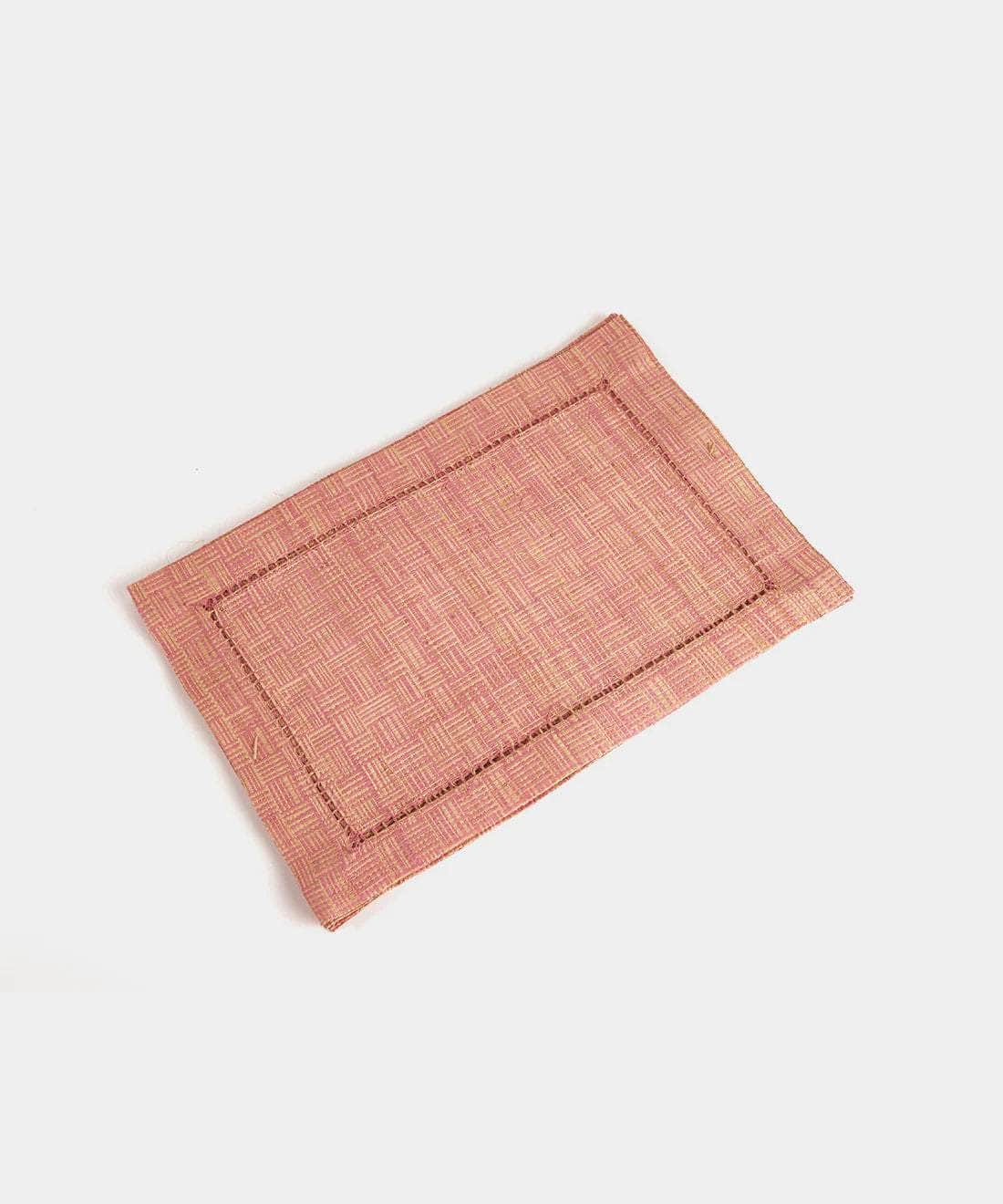 Pink Raffia Placemats (Set of 6)